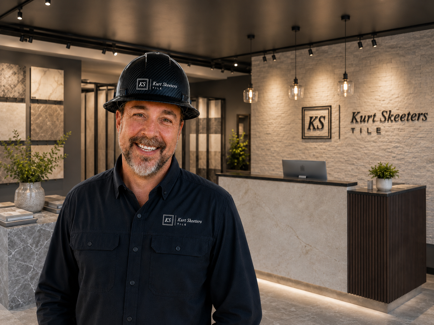 Kurt Skeeters at the Kurt Skeeters Tile showroom